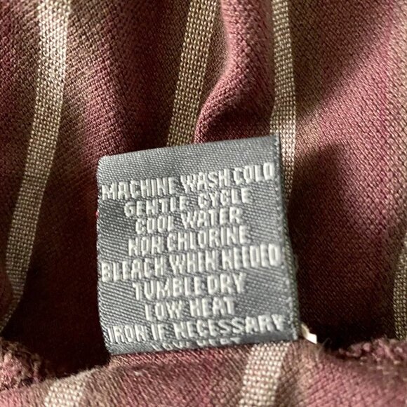 Dockers Golf Brown and Tan Striped Polo Shirt Mens Large - Picture 8 of 8